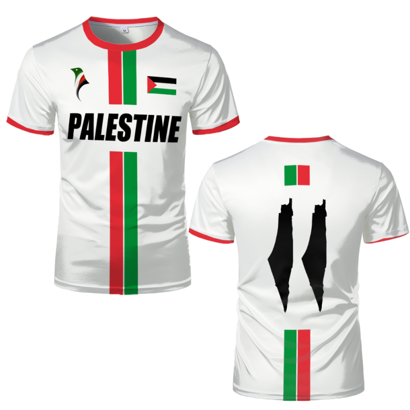 Street Fashion Usa - Palästina Flagge Karte 3D Druck T