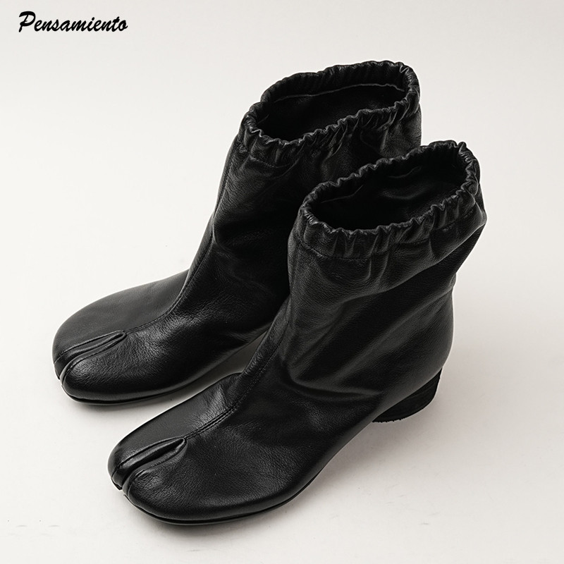 Street Fashion Rome - Herbst-Winter-Mode Elastisches Band Split-Toe Damen Stiefeletten