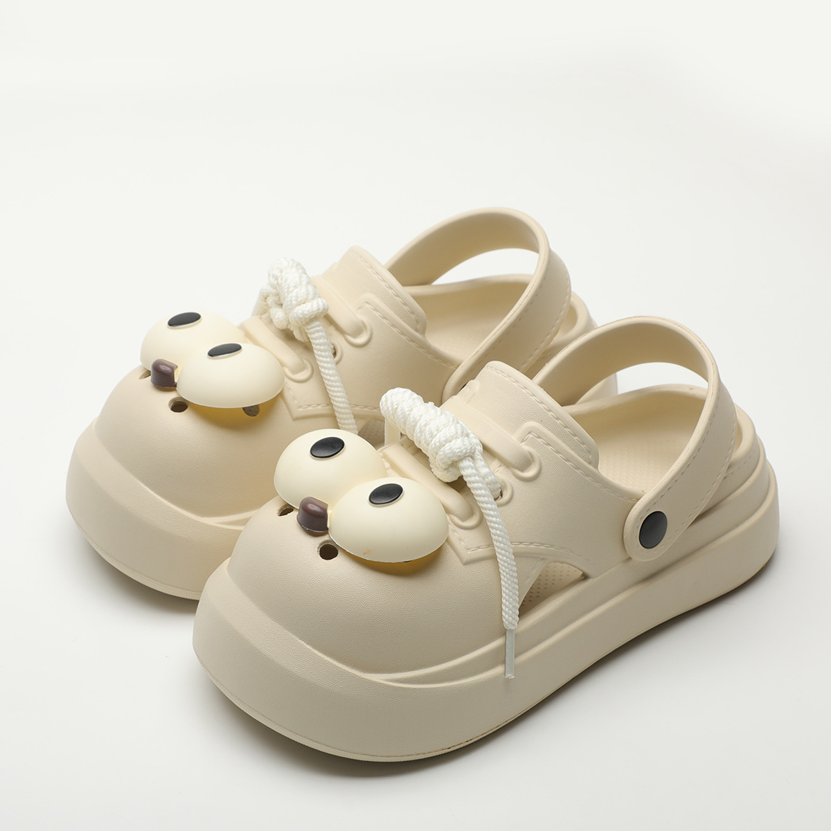 Street Fashion Girl - Süße DIY Big-Eyes-Mode-Clogs für Damen, Sommer-Plateau-Schuhe,