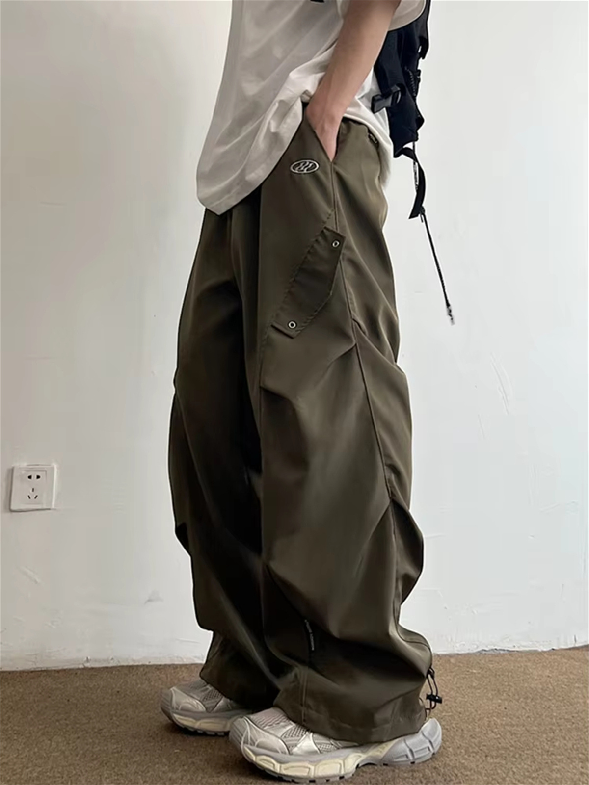 Street Fashion In Korea - Techwear Fallschirm-Cargohose für Herren Hip-Hop Weites