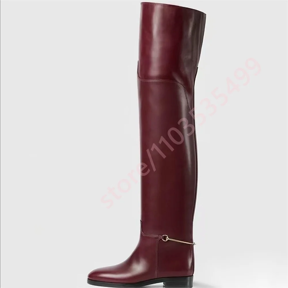 Street Fashion Lady - 2025, Damen-Stiefel mit runder Zehenpartie über