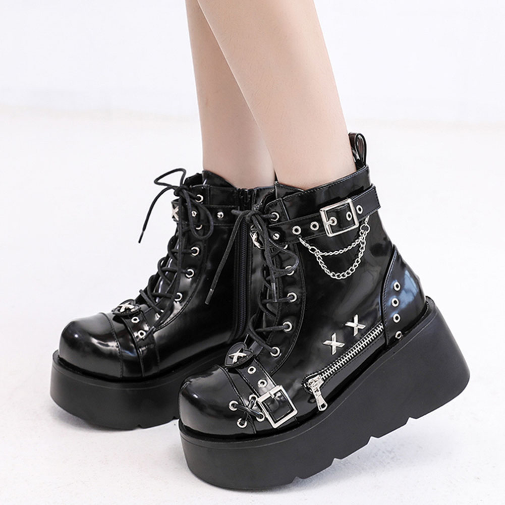 Street Fashion Girl - Marke Neue Damen Goth Plattform Stiefeletten
