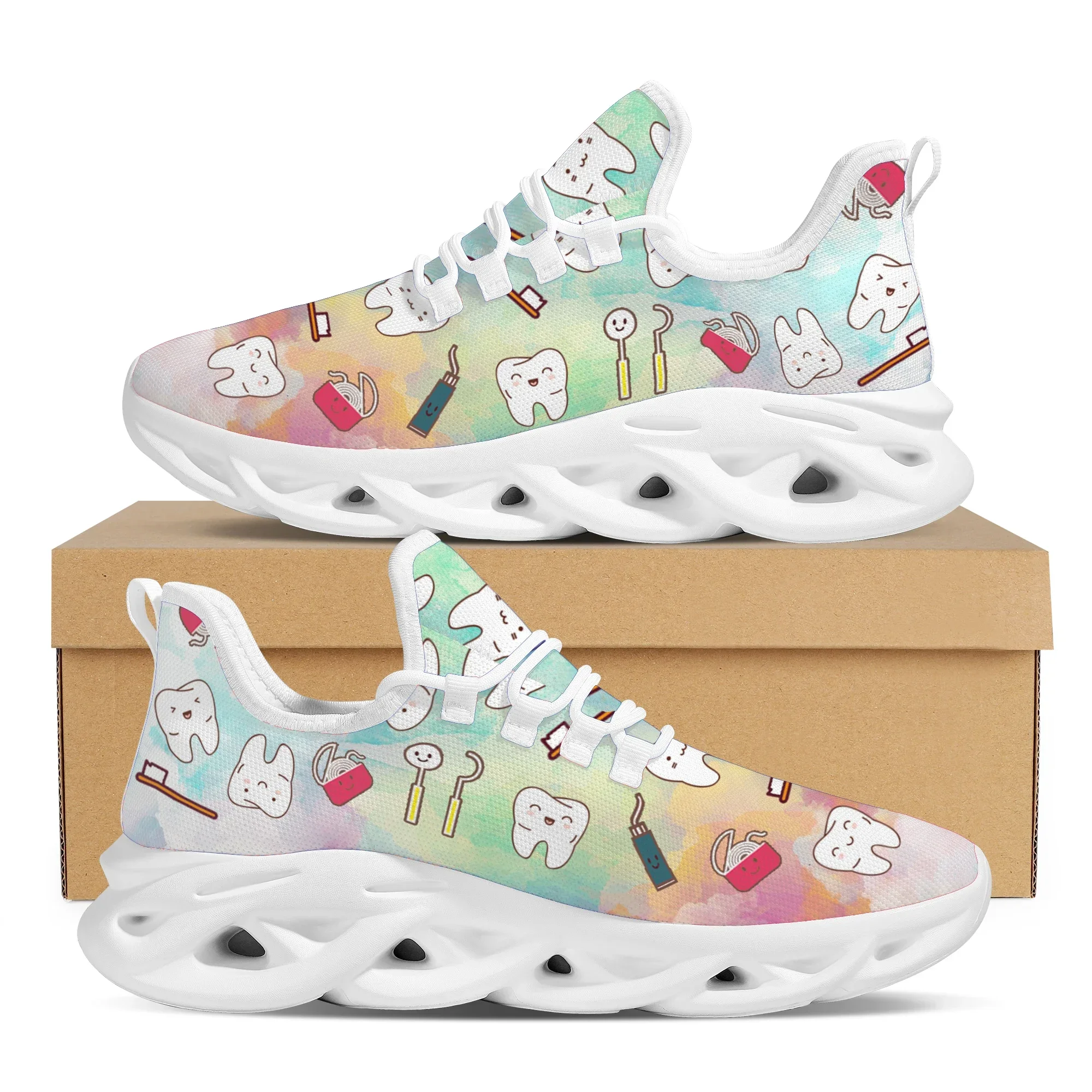 Street Fashion Lady - Dental Equipment Manga Print Damen-Flachschuhe, neuer