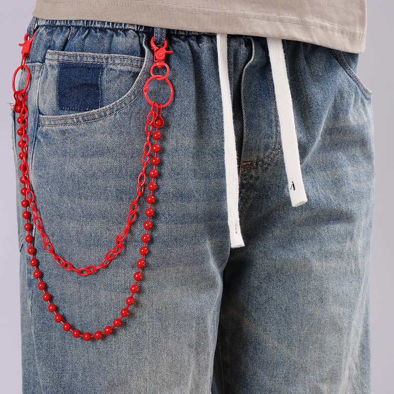 Leuchtend Rote Perlenbesetzte  – Street Fashion Girl Bewertung und Preis