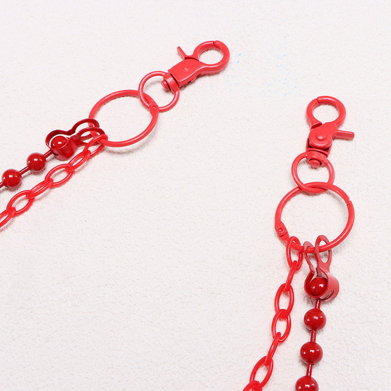 Leuchtend Rote Perlenbesetzte  – Street Fashion Girl Bewertung und Preis