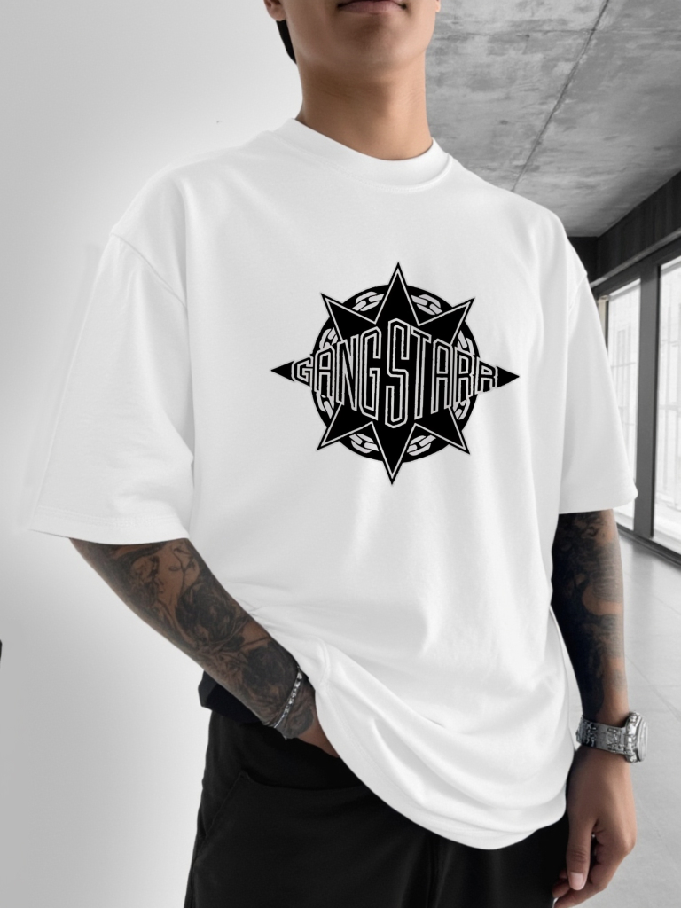 Neues T-Shirt mit Gang Starr-L – Street Fashion Logo Design Bewertung und Preis