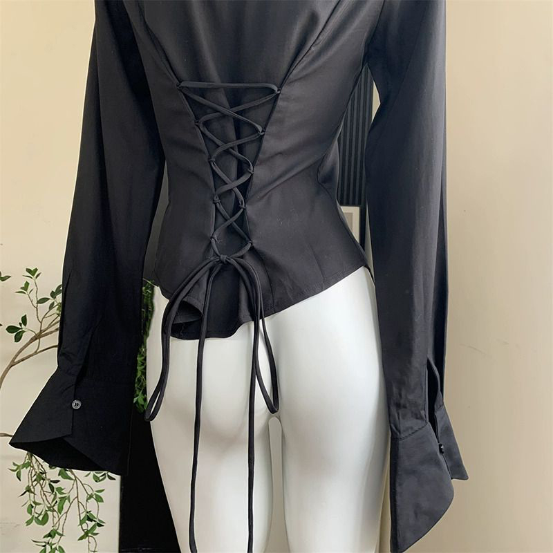 Gidyq Frauen schwarze Bandage  – Street Fashion In Korea Bewertung und Preis