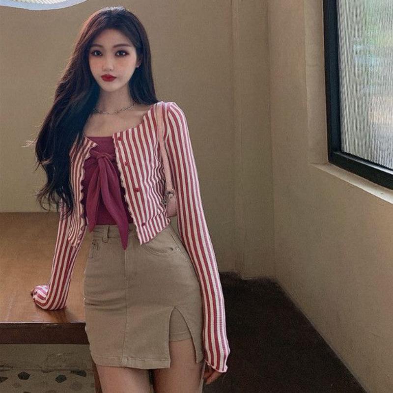 Mexzt Vintage gestreifte Hemde – Street Fashion In Korea Bewertung und Preis