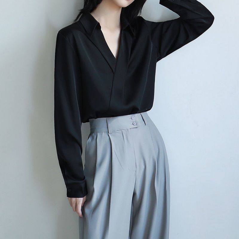 Gidyq Frauen schwarz Chiffon S – Street Fashion In Korea Bewertung und Preis