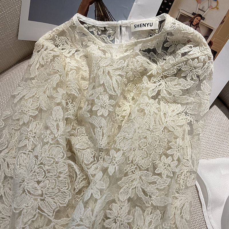 MEXZT Elegante Sheer Weiß Shir – Street Fashion In Korea Bewertung und Preis