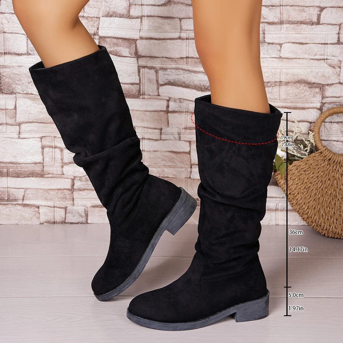 Plissee Stiefel Frauen Faux Wi – Street Fashion Rome Bewertung und Preis
