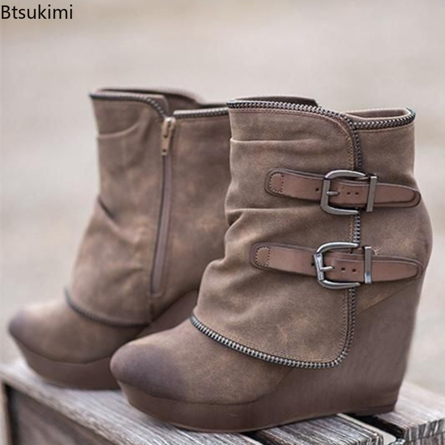 Neue Damen-Chunky-Boots mit Re – Street Fashion Lady Bewertung und Preis