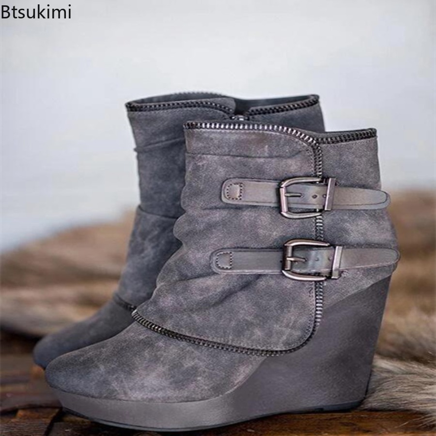 Neue Damen-Chunky-Boots mit Re – Street Fashion Lady Bewertung und Preis