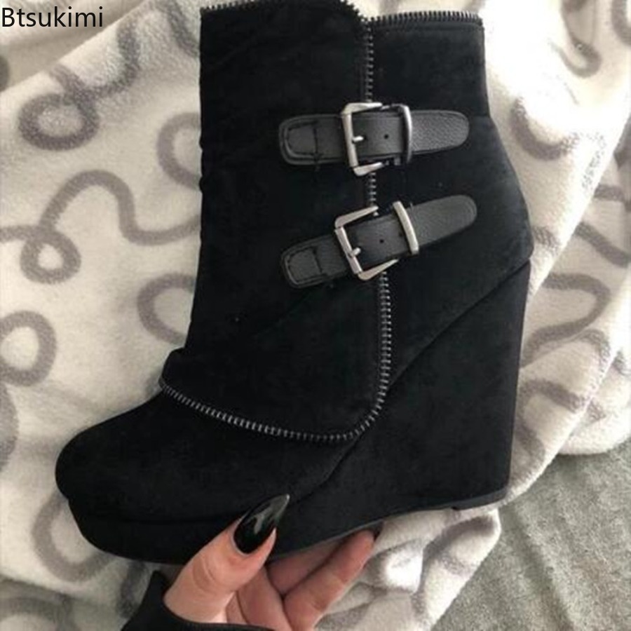 Neue Damen-Chunky-Boots mit Re – Street Fashion Lady Bewertung und Preis