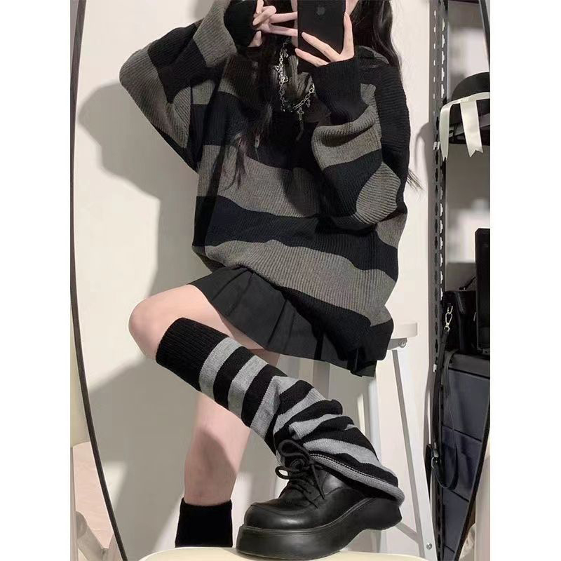 Streetwear Gestreiften Pullove – Street Fashion In Korea Bewertung und Preis