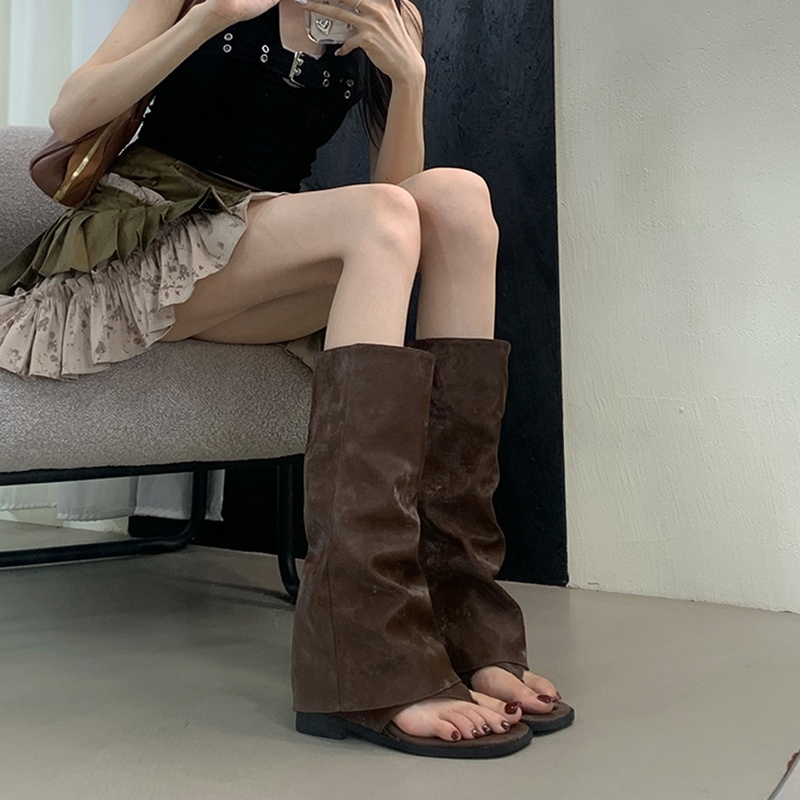 Ausgehöhlte Damenstiefel mit S – Street Fashion In Korea Bewertung und Preis