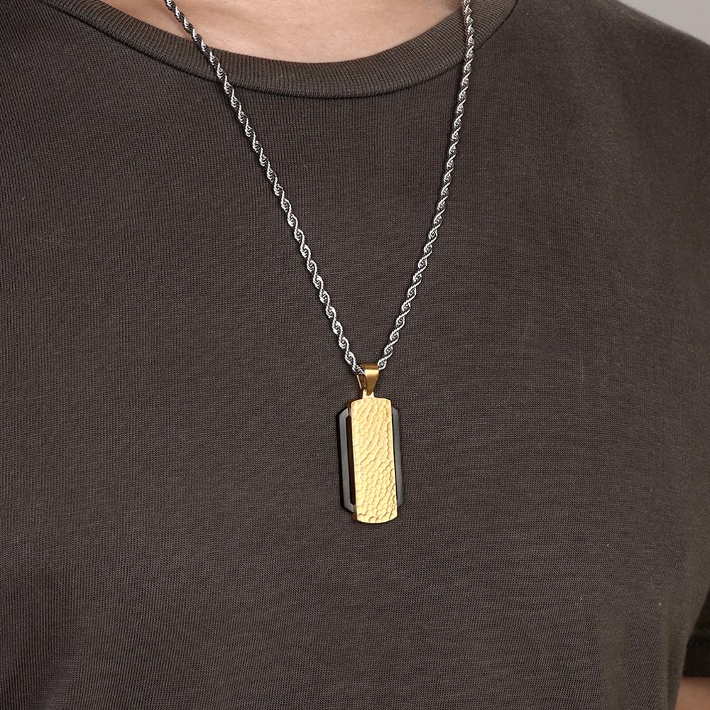 Edelstahl Hammer Streifen Anhä – Fashion Street Singapore Bewertung und Preis