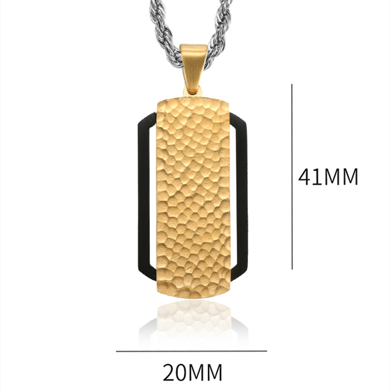 Edelstahl Hammer Streifen Anhä – Fashion Street Singapore Bewertung und Preis