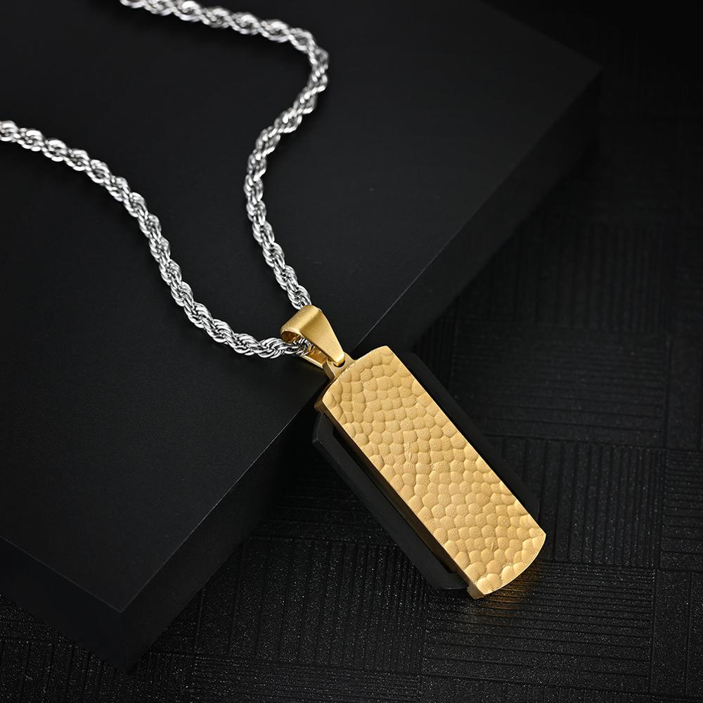 Edelstahl Hammer Streifen Anhä – Fashion Street Singapore Bewertung und Preis