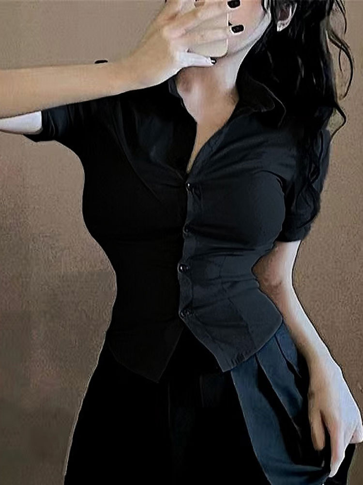 Mode Frau Bluse Elastische Dün – Street Fashion In Korea Bewertung und Preis