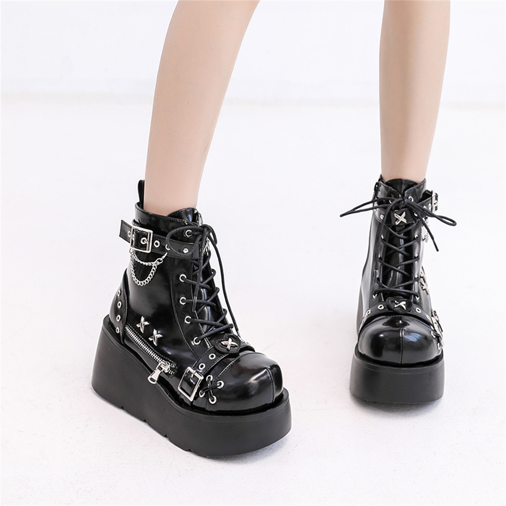 Marke Neue Damen Goth Plattfor – Street Fashion Girl Bewertung und Preis